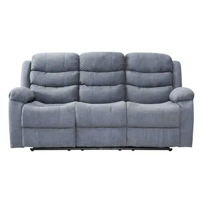 Roma Grey Seater Linen Fabric Recliner Sofa