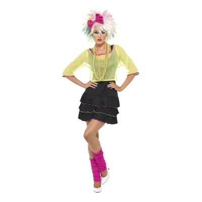 (M, Black/Yellow) Smiffys Womens/Ladies 80s Pop Tart Costume Set