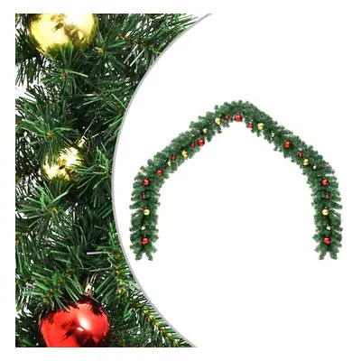 vidaXL Christmas Garland Decorated with Baubles 10m Home Xmas Ornament Light