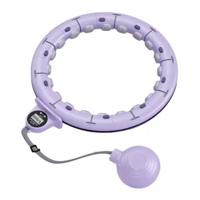 (purple) Weighted Infinity Smart Fitness Hoop Detachable Knots Weight Hoop With Counter Women We