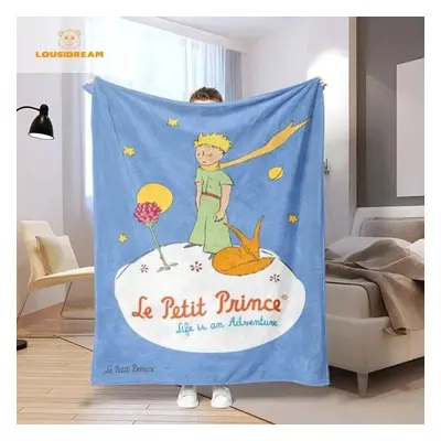 (as the picture, 150cm by 200cm) Little Prince Decorative Sofa Blankets For Winter Shaggy Throw 