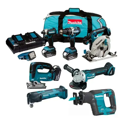 Makita DLX 18v Brushless Piece LXT Multi Tool Kit Cordless Lithium LXT 3x5.0ah