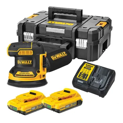 Dewalt DCW210D2 Cordless Brushless 18v XR Random Orbital Sander 125mm - 2x 2.0ah