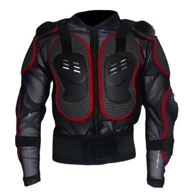 (red, M) Motocross Racing Pe Shell Armor Motorcycle Riding Body Protection Jacket Vest Colete Wi