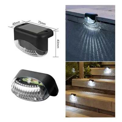 (white, PCS) 16pcs Solar Led Light Outdoor Stair Wall Lights Pathway Yard Patio Steps Lamps Wate