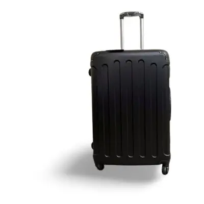 (Black, Large) Hampton & Stewart Spinner wheel HardShell Suitcase