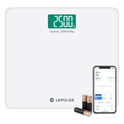 (UK S5) Digital Bathroom Scale for Body Scale 250kg Extra Large Capacity, Lepulse Smart Scale We