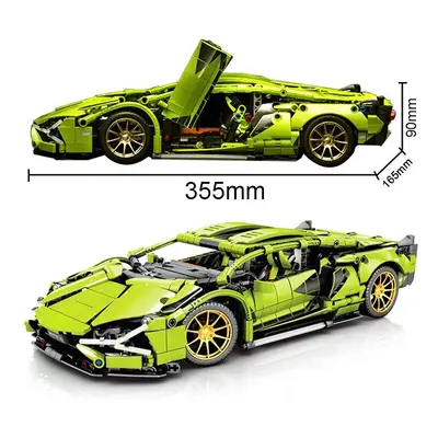 (Lamborghini) Technical Bugatti Building Blocks Lamborghini Hypercar Racing Car Model