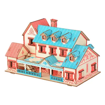 () 3D Woodcraft Assembly Doll House Kit Decoration Toy Model for Kids Gift