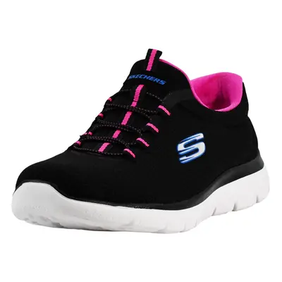 Skechers Women's Summits Sneaker Black/Hot Pink 7.5 US