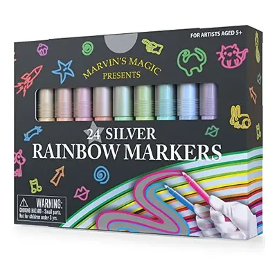 - Amazing Silver Rainbow Markers - Markers - Children's Drawing Markers - Ideal for Kids' Art Pr