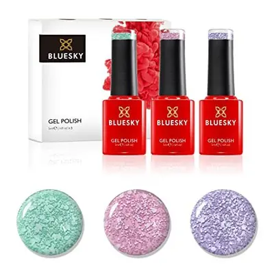 Gel Nail Polish Set, Snow Angel G5SN04, Go Sledding E5SN03, Let It Snow G5SN05, x ml, Pink, Gree