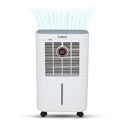 Tower T674003 12L Compressor Dehumidifier, Modes, Adjustable Humidity, 1.6L Water Tank, Hour Tim