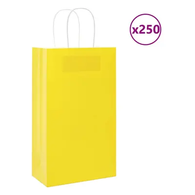 (yellow, x x cm) vidaXL Paper Bags pcs with Handles Brown 21x11x36 cm Paper Grocery Bag