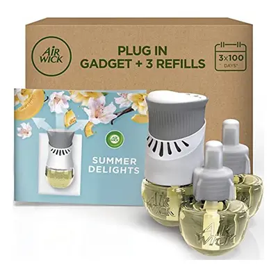 AirWick Air Freshener Plug In Diffuser Starter Kit, Gadget and Refills, Room Fragrance, Mega Val