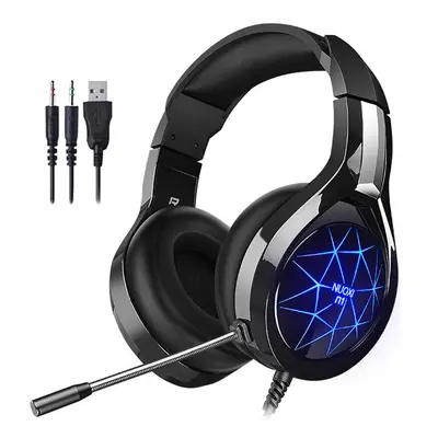 Wired Gaming Headphone 50mm Stereo Speaker Noise Cancelling Extended Microphone USB 3.5mm Plug C