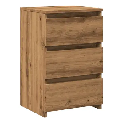 (artisan oak, pcs) vidaXL Bed Cabinet Nightstand Side Table Storage Bed Table Engineered Wood