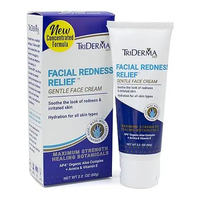 TriDerma Facial Redness Relief gentle Face cream, Soothing Relief for Redness, Uneven Skin Tone,