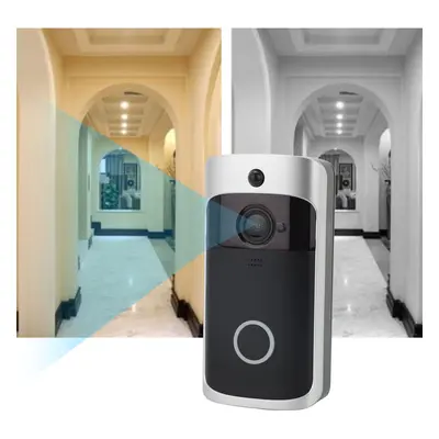 (Black) Smart Wireless WiFi Ring Doorbell Security Intercom Video Camera Door Bell