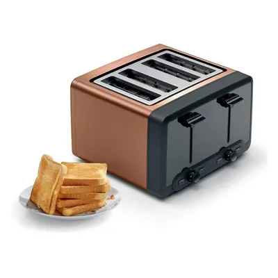 (Single, Stainless Steel) DesignLine Plus TAT4P449GB Slot Stainless Steel Toaster with variable 