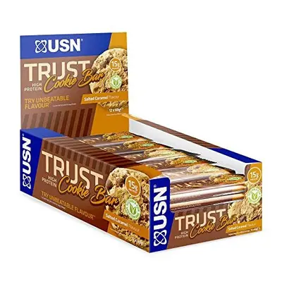 USN Trust Cookie Bar, Salted Caramel Protein Cookie: High Protein Bars, Perfect On-the-Go & Post