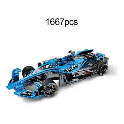 (Without motor) Cada 1667pcs Remote Control Technical Super Drift Racing Car Building Blocks Cit