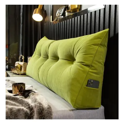 (light green, * * 20cm) Headboard Pillow Triangle Cushion Backrest Pain Relief Sofa Waist Cushio