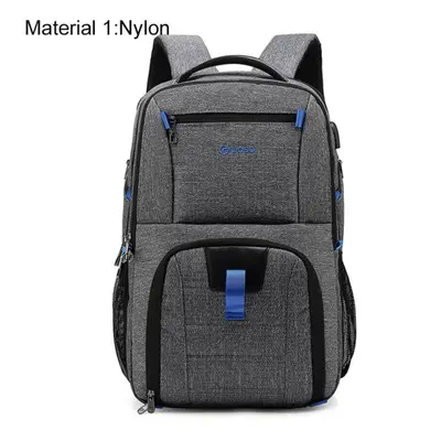 (grey, 17.3 inch) Men&apos;s Backpack Waterproof/large Capacity /usb Charging Laptop Backpack 17