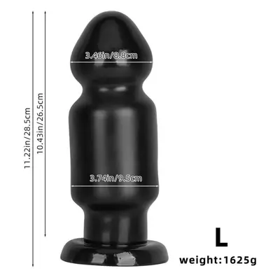 (black, L) 9.5cm Black Giant Pvc Dildo Extra Large Thick Butt Plug Fisting Sex Toy Strap On Cock