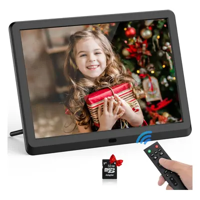 (10 Inch 32GB Card, Black) Digital Photo Frame inch with 32GB Card & Remote Control, Digital Pic