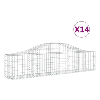 (200 x x 40/60 cm/ pcs) vidaXL Arched Gabion Basket Stone Basket Gabion Retaining Wall Galvanise