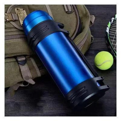 (blue, 2L) Stainless Steel Thermos Pot Outdoor Large-capacity Thermos Cup Men And Women Portable