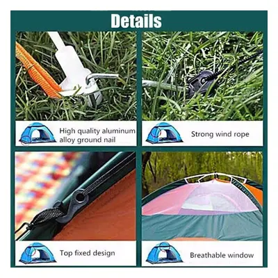 (orange) Hiking Camping Beach Travel Instant Pop Up Anti Sunsher Tent Waterproof Outdoor Foldabl