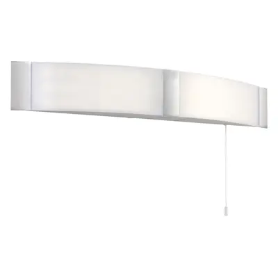 Bathroom Over Mirror Wall Light - x 6W Cool White LED - Chrome Acrylic