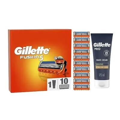 Fusion5 Regime Set Men, Pack of Razor Blade Refills with Precision Trimmer and Gillette PRO Shav