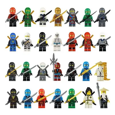 (28pcs) 28pcs Phantom Ninja Master Wu Minifigures Puzzle Building Block Figure Bricks