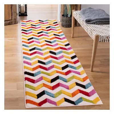 (66x230cm (2'5"x7'7") Runner) Spectra Hand Carved Coral Bright Multi Colours Rug