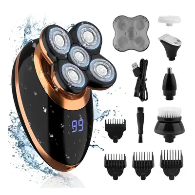 5 in Men's Floating Razor, Electric Shaver, Rechargeable Portable Shavers for Men Waterproof wit