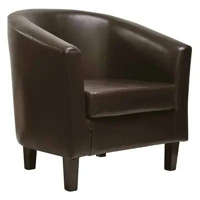 Faux Leather Tub Chair Armchair club Chair Dining Living Room & Cafe