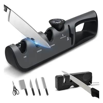 Knife Sharpener, Professional in Manual Sharpeners with Pocket Sharpener, Ergonomic Handle Sharp