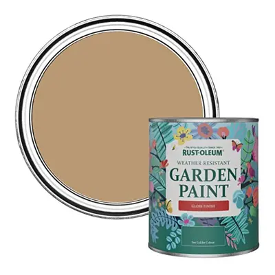 Brown Mould-Resistant Garden Paint In Gloss Finish - Fired Clay 750ml Fence Paint, Shed Paint