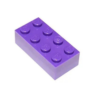 LEGO Parts and Pieces: Dark Purple Medium Lilac 2x4 Brick x50