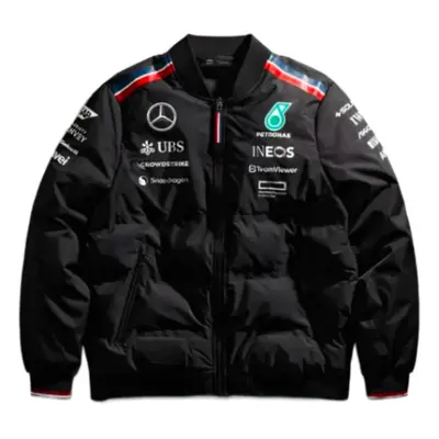 (XL) Mercedes-AMG Insulated Bomber Jacket (Black)