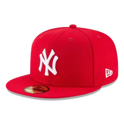 New Era Mens MLB Basic NY Yankees 59fifty Fitted Cap Scarlet 3/8