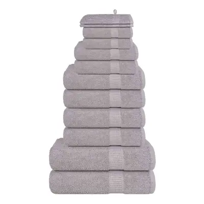 (grey) vidaXL Towel Set Washroom Tea Towel Hand Towel Wash Towel gsm 100% Cotton