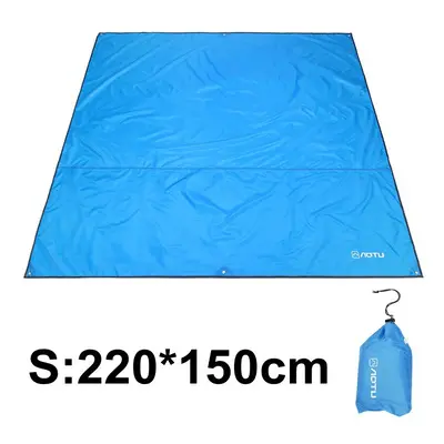 (Blue, S) Outdoor Mat Lightweight Waterproof Oxford Cloth Multi-functional Sun Shelter Tarp Blan