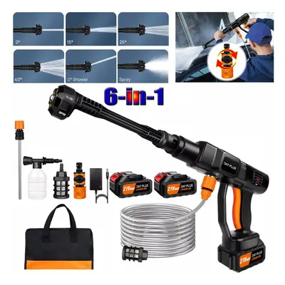 (2x 3.0Ah Batteries) Cordless Pressure Washer, RPM Portable Pressure Washer Powerful 45Bar Elect