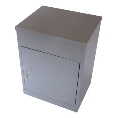 (Grey) DWD Large Lockable Parcel Courier Delivery Box