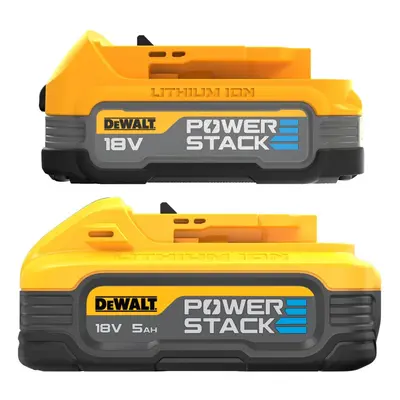 DeWalt DCBP518 18v 5.0ah Powerstack Battery + DCBP034 1.7ah Compact Twin Pack