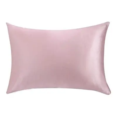 (pink) Nature Mulberry Silk Pillowcase Zipper Pillowcases Pillow Case For Healthy Standard